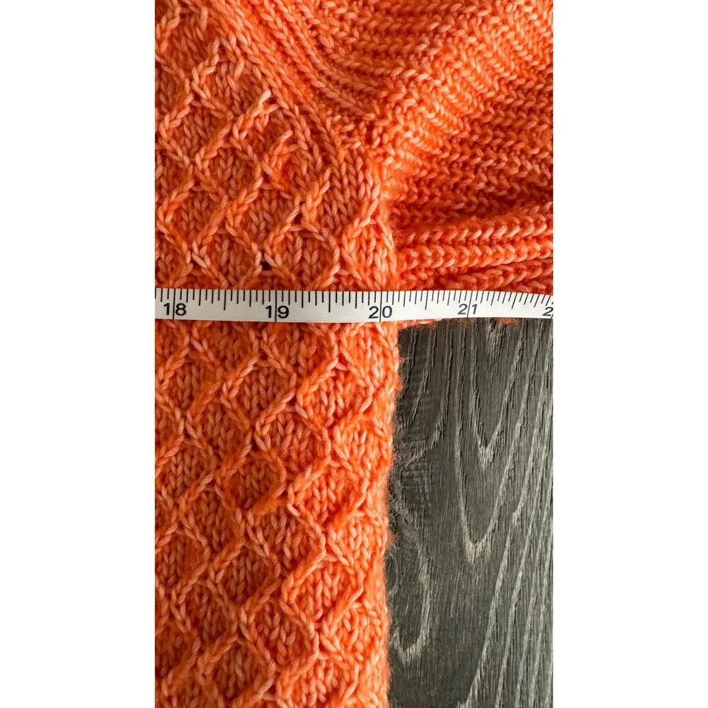 Talbots Mock Neck Wool Blend Sweater Pullover Womens XL Orange Long Sleeve